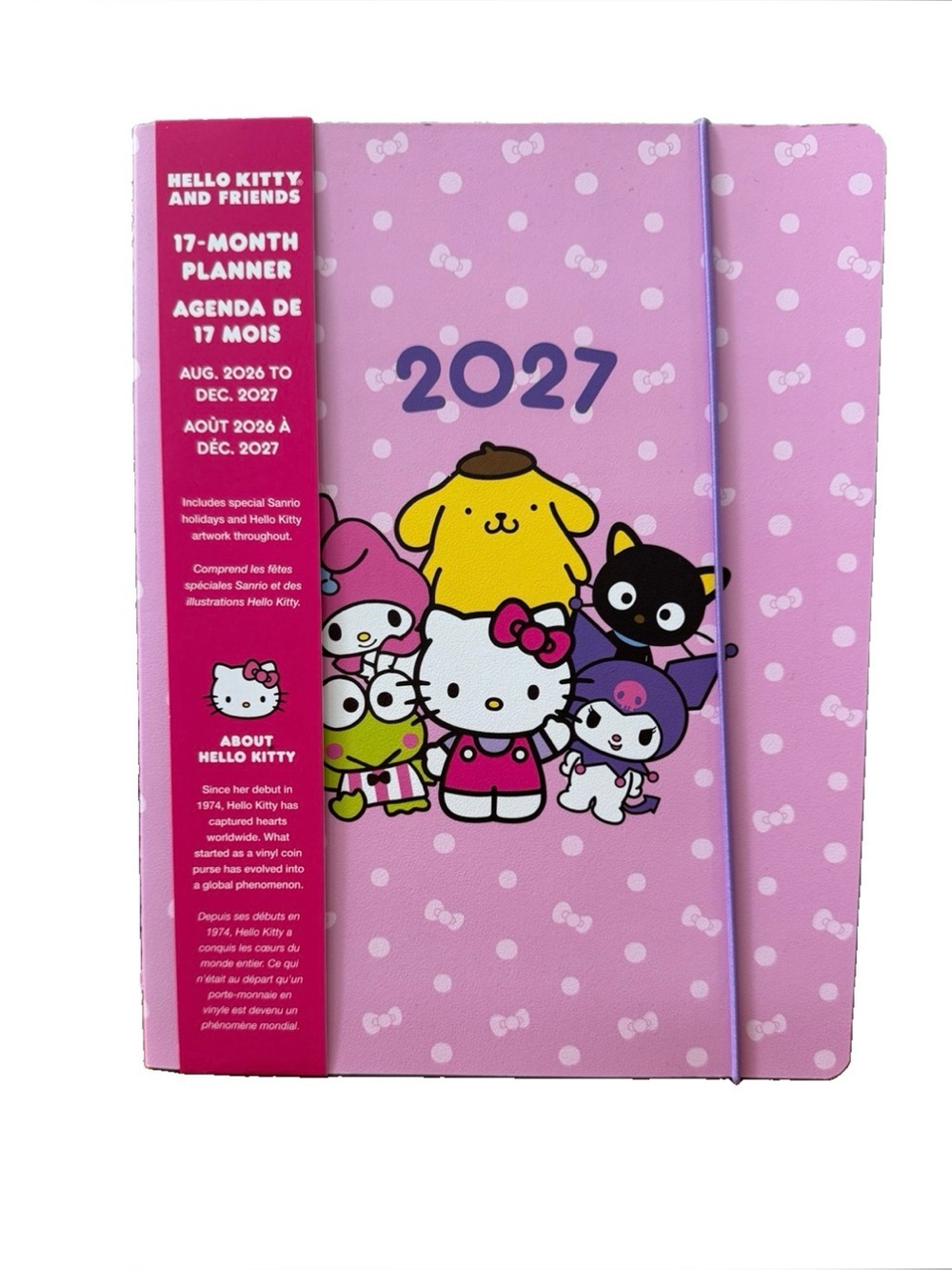 Sanrio Hello Kitty & Friends 17-month Aug 2026-Dec.2027 Slim Thin Planner 9.5x7.